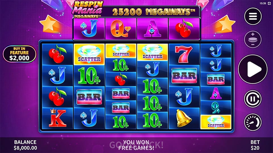 Respin Mania Megaways slot free spins