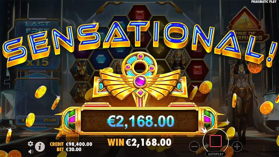 Rise of Pyramids slot big win