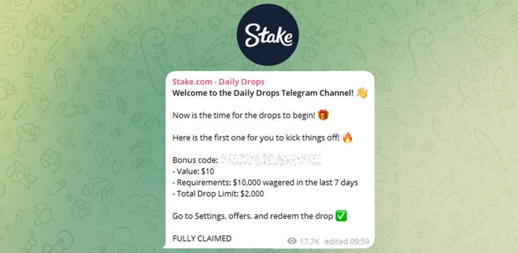 Stake dayli drop 1