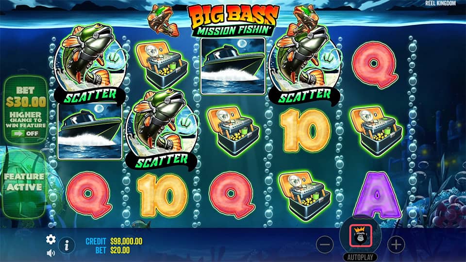 Big Bass Fishing Mission slot free spins