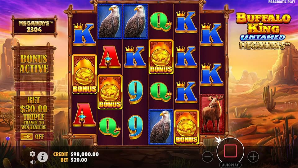 Buffalo King Untamed Megaways slot free spins