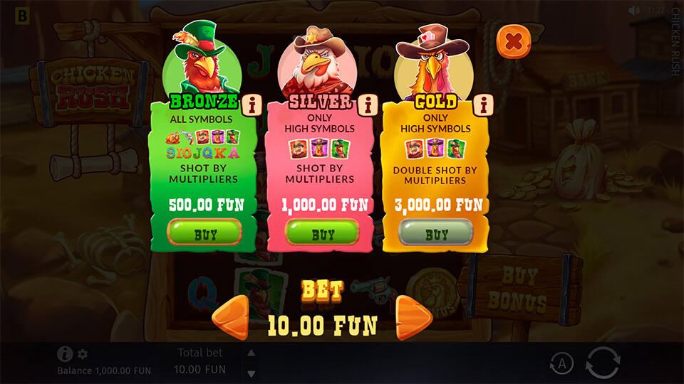 Chicken Rush slot bonus buy