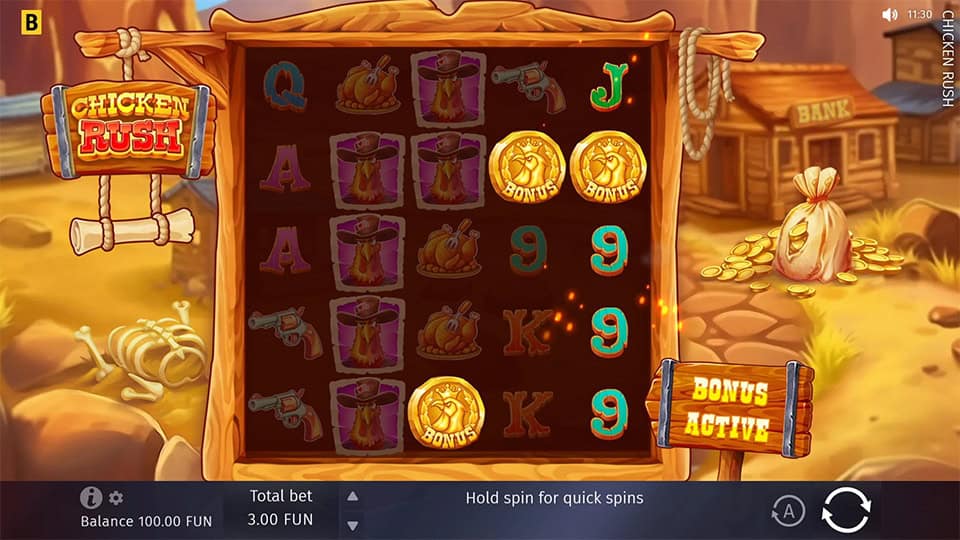 Chicken Rush slot free spins