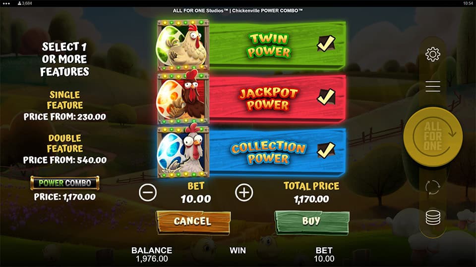 Chickenville Power Combo slot bonus buy