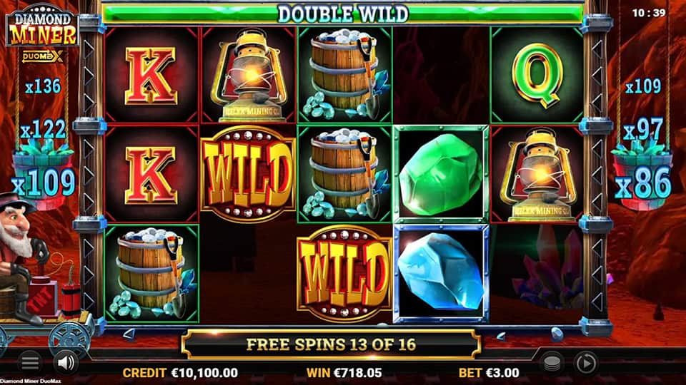 Diamond Miner DuoMax slot feature double wild