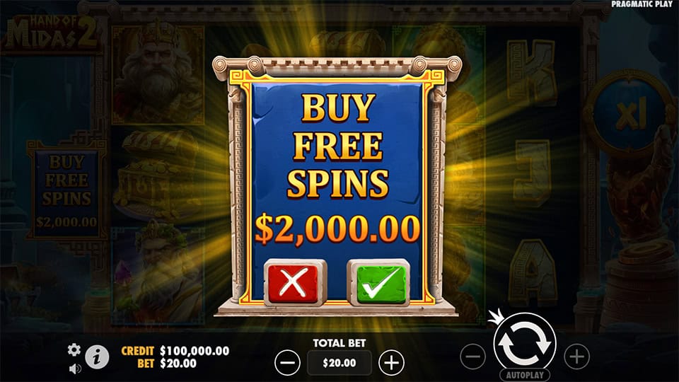 Hand of Midas 2 slot bonus buy