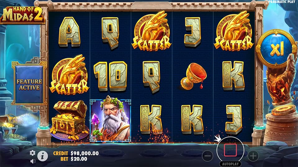 Hand of Midas 2 slot free spins