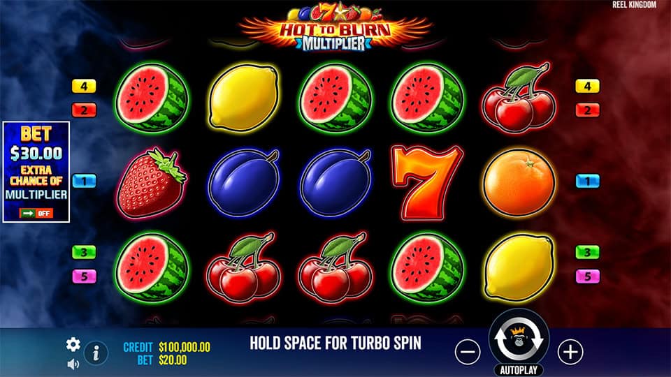 Hot to Burn Multiplier slot