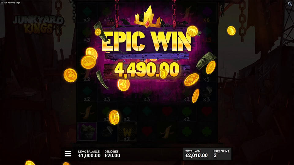 Junkyard Kings slot big win