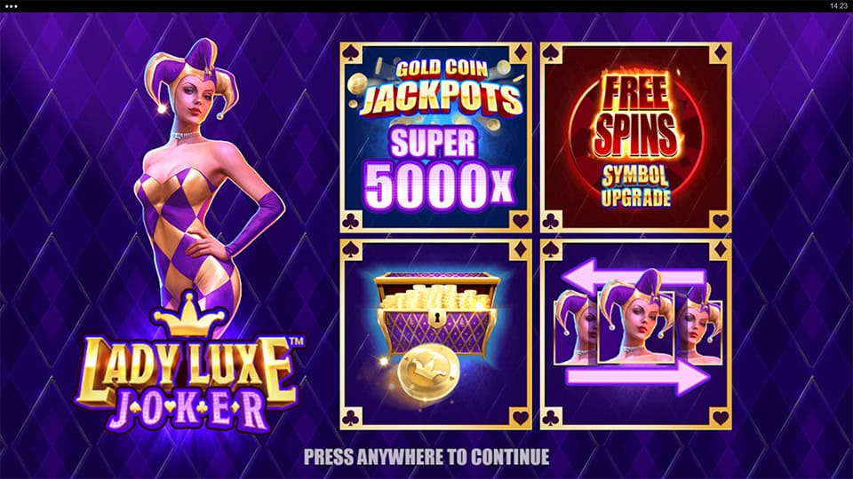 Lady Luxe Joker slot features