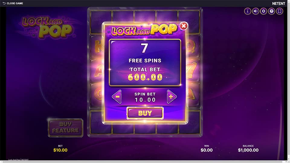 Lock and Pop slot bonus buy