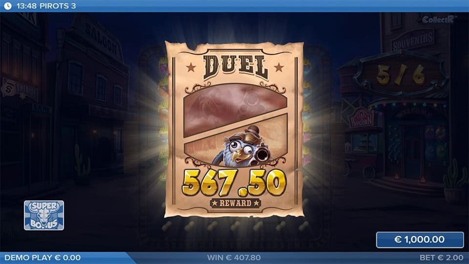 Pirots 3 slot feature duel