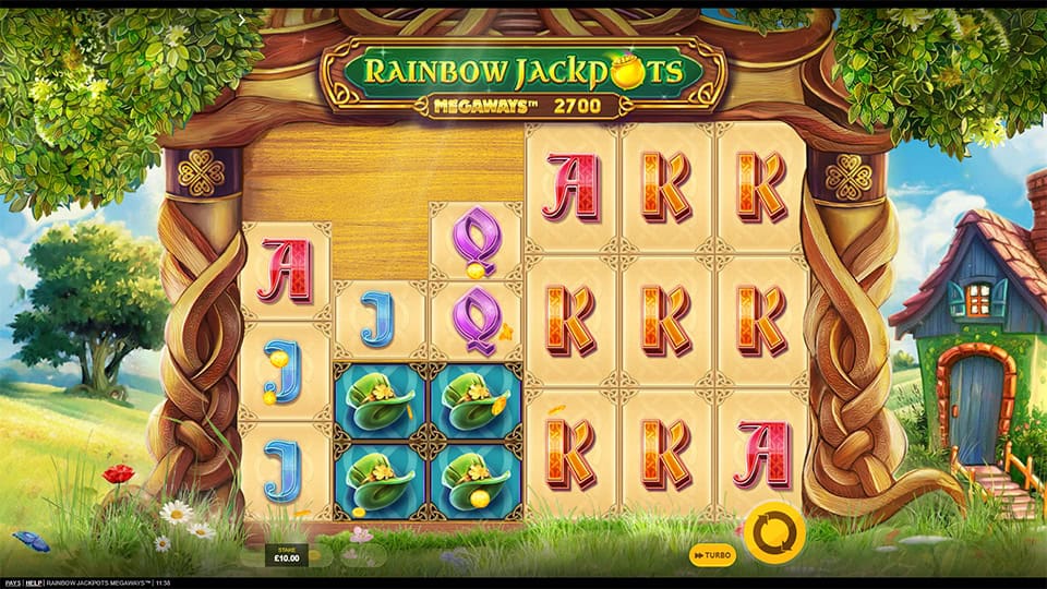 Rainbow Jackpots Megaways slot feature tumble