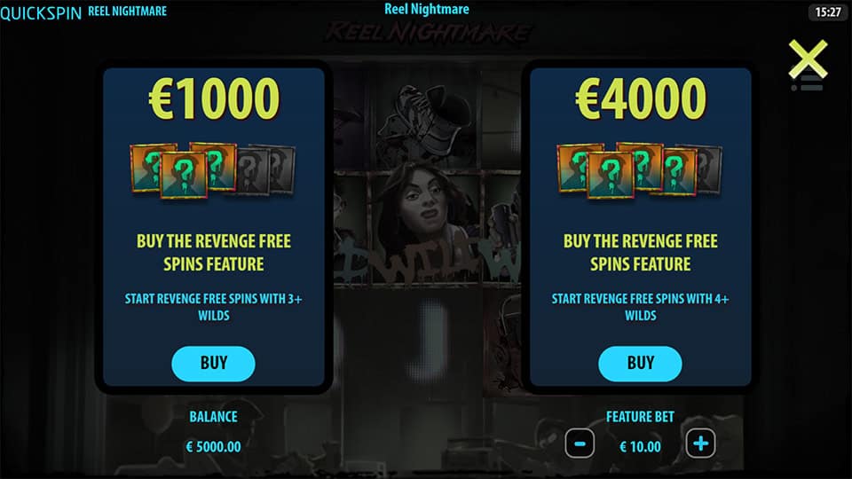 Reel Nightmare slot bonus buy