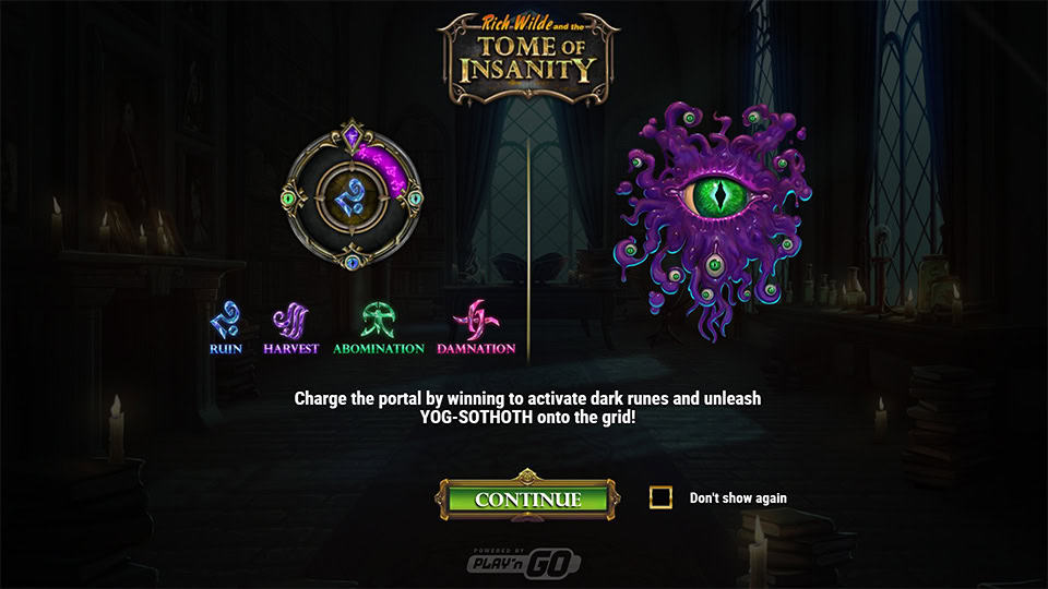 Rich Wilde and the Tome of Insanity slot features