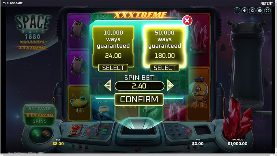 Space Wars XXXtreme Megaways slot xxxtreme spins