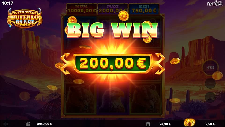 Wild West Buffalo Blast slot big win