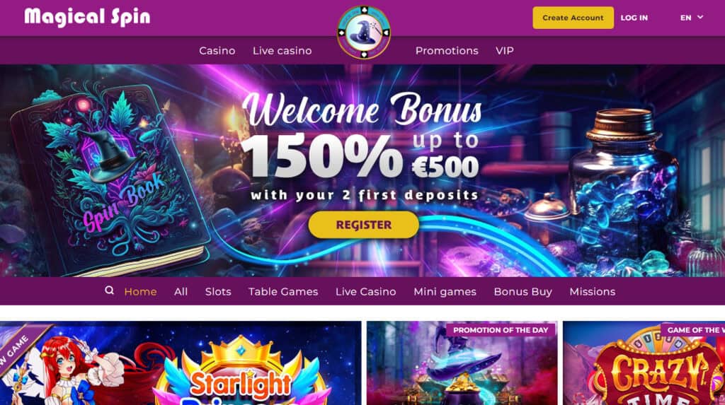 High roller no deposit magical spin