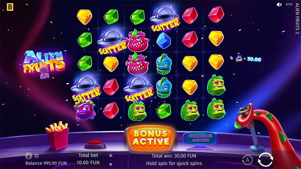 Alien Fruits 2 slot free spins