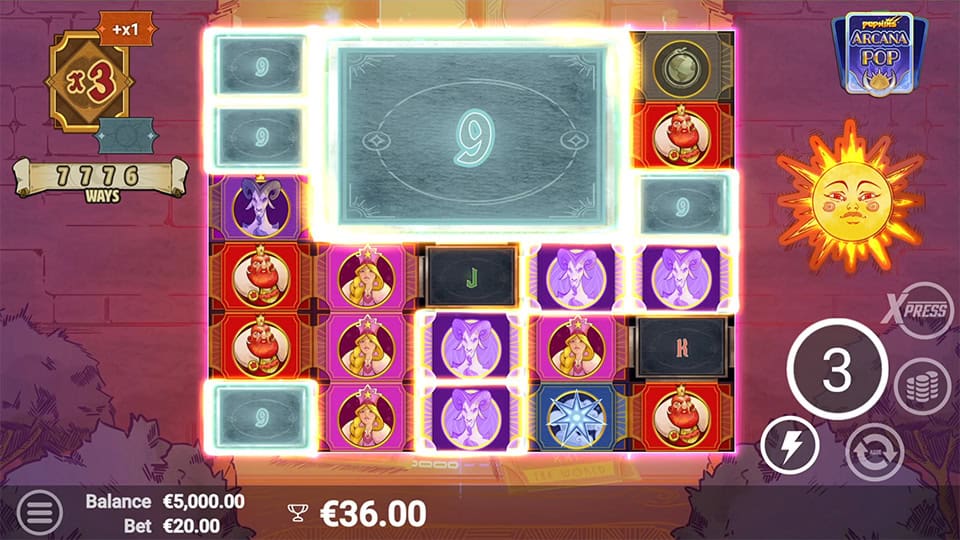 ArcanaPop slot feature big symbol