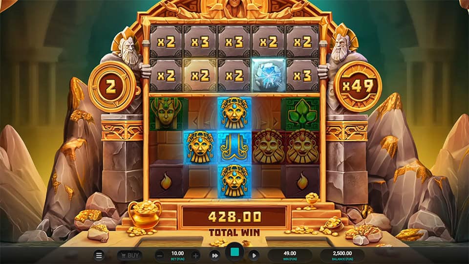 Atlantis Crush slot feature blue stone