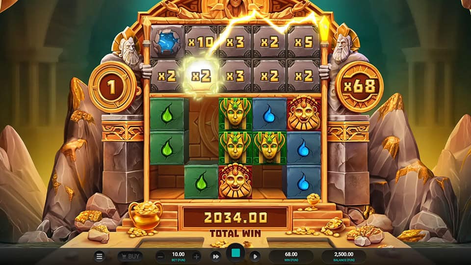 Atlantis Crush slot feature multiplier