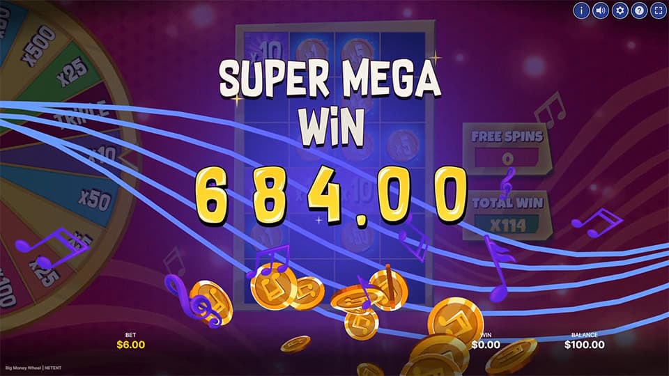 Big Money Wheel slot big win