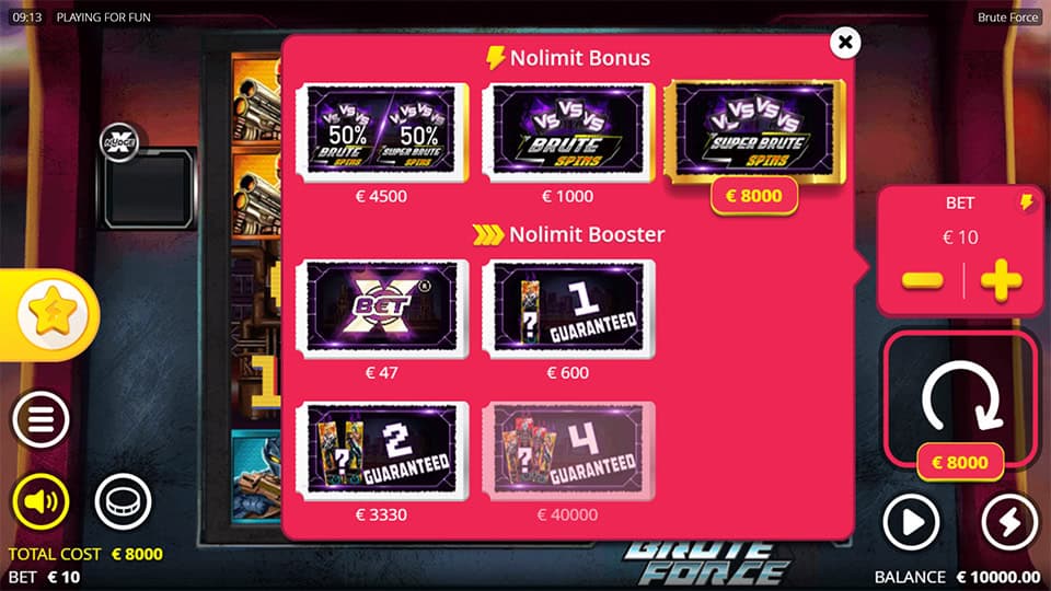 Brute Force slot bonus buy