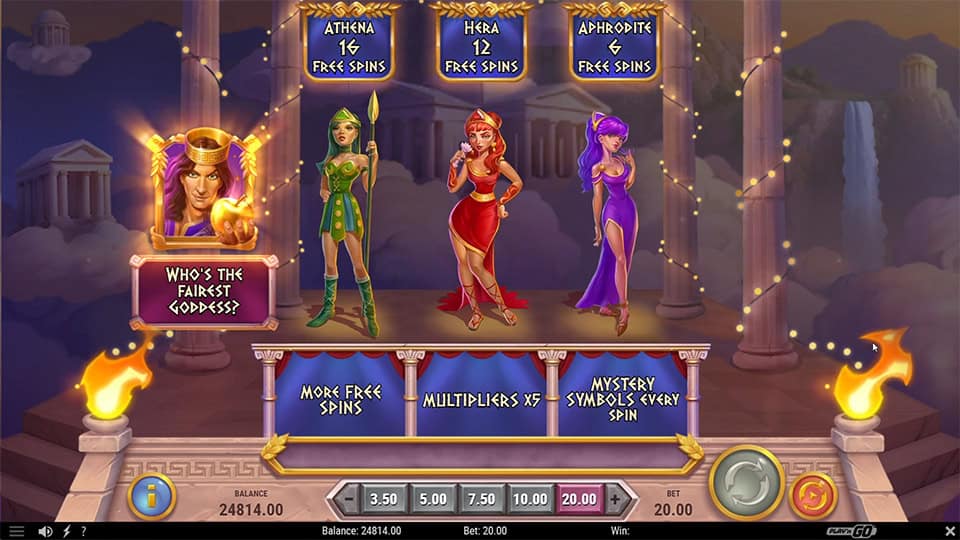 Divine Divas slot feature divine choices