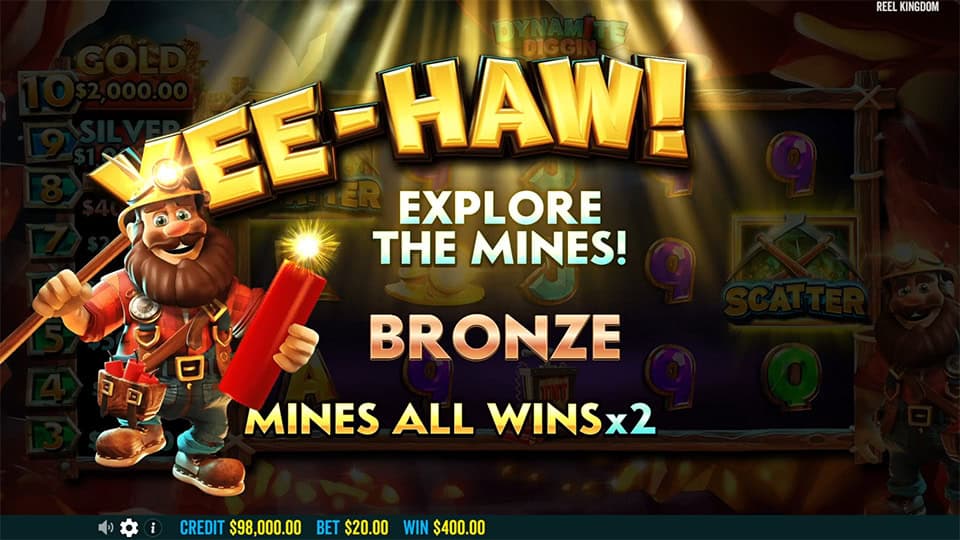 Dynamite Diggin Doug slot feature bronze bonus