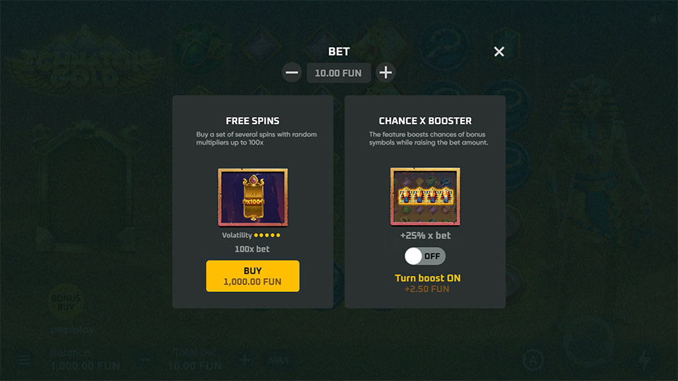 Echnaton Gold slot bonus buy