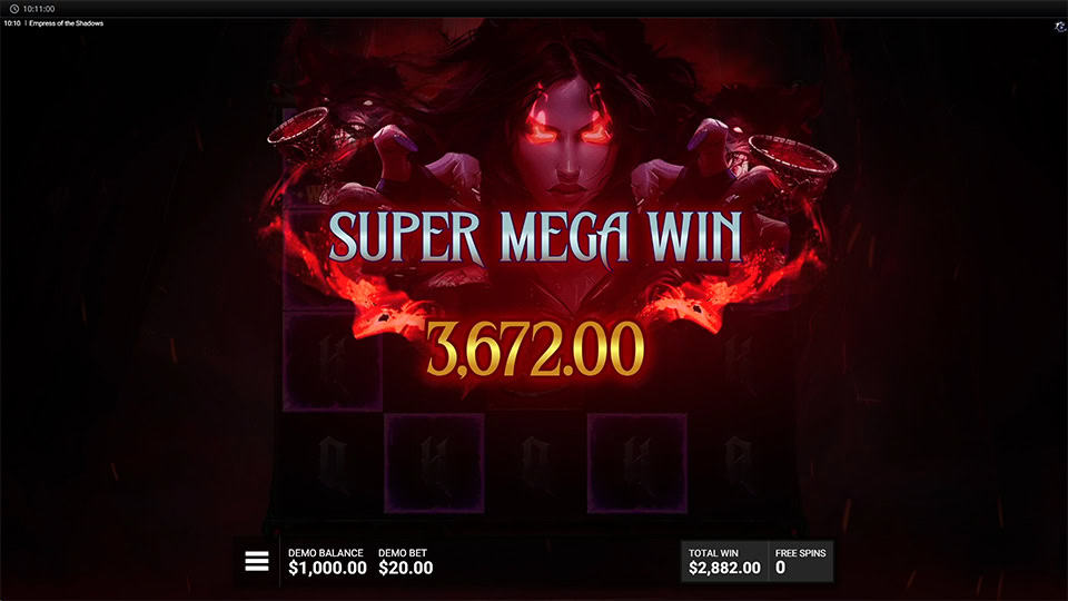 Empress of the Shadows slot big win