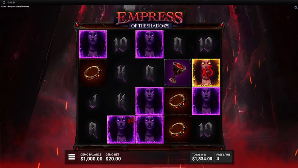 Empress of the Shadows slot feature sticky multiplier