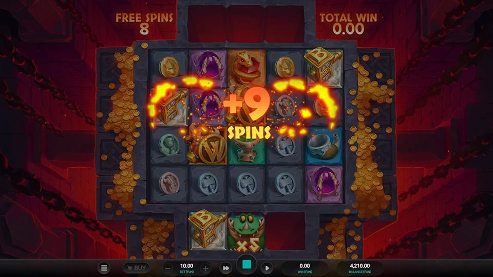 Fangs Inferno Dream Drop slot feature retrigger