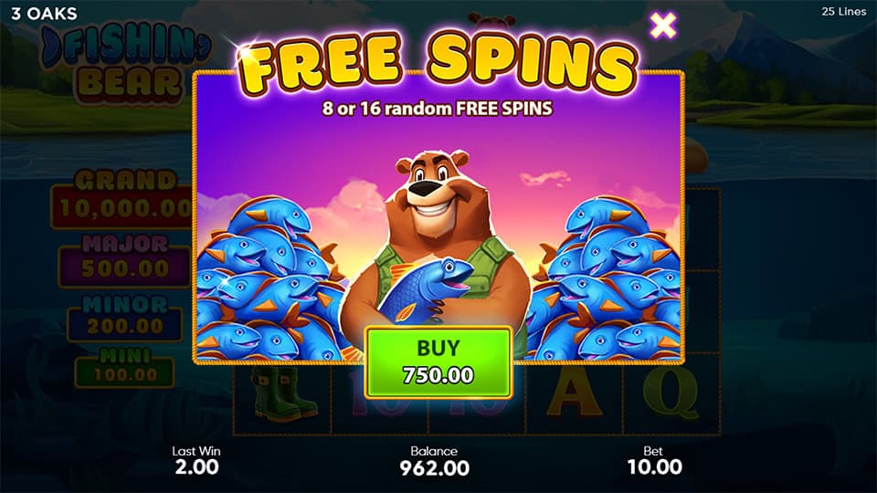 Fishin Bear slot bonus buy