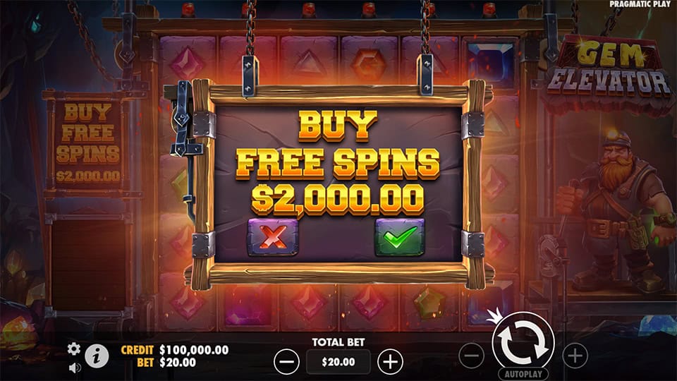 Gem Elevator slot bonus buy