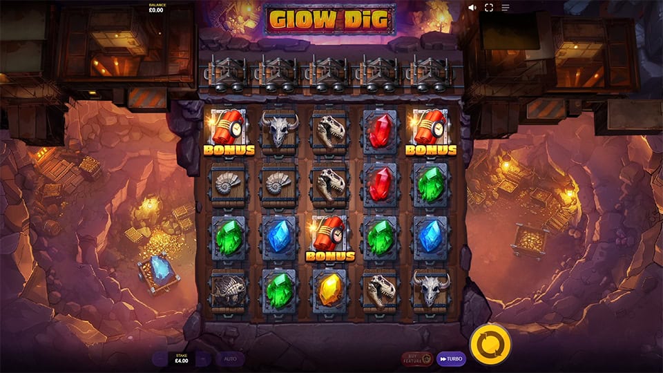 Glow Dig slot free spins