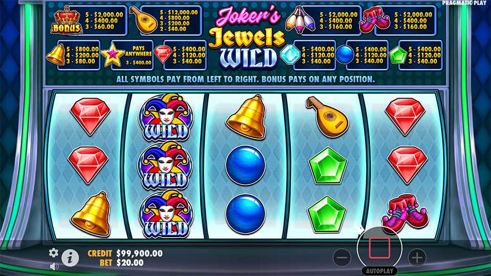 Jokers Jewels Wild slot feature expanding wild