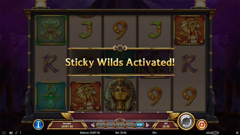 Kings Mask Eclipse of Gods slot feature sticky wilds respin