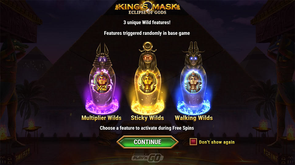 Kings Mask Eclipse of Gods slot features