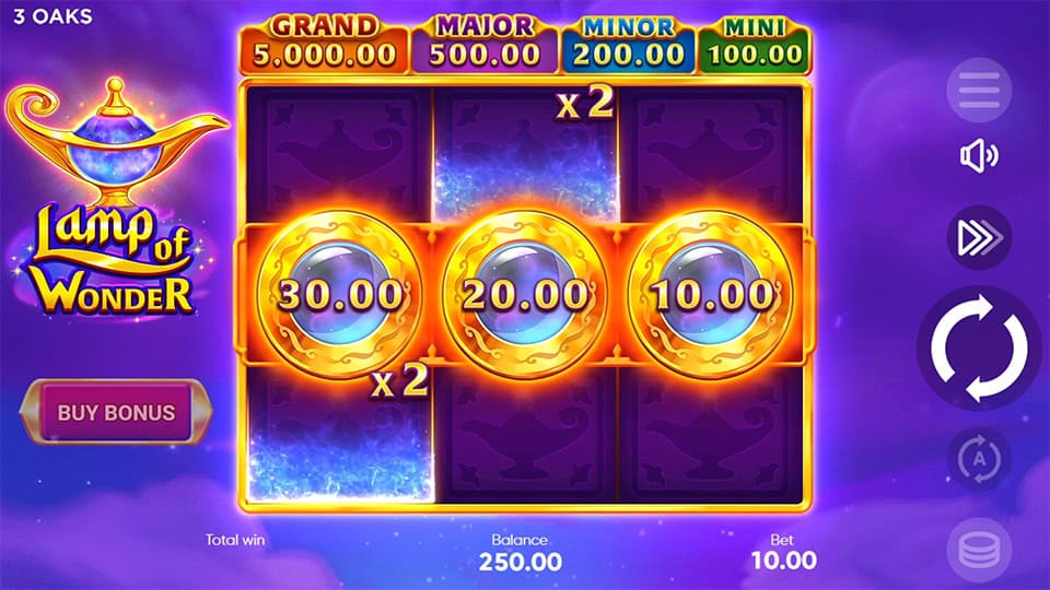 Lamp of Wonder slot free spins