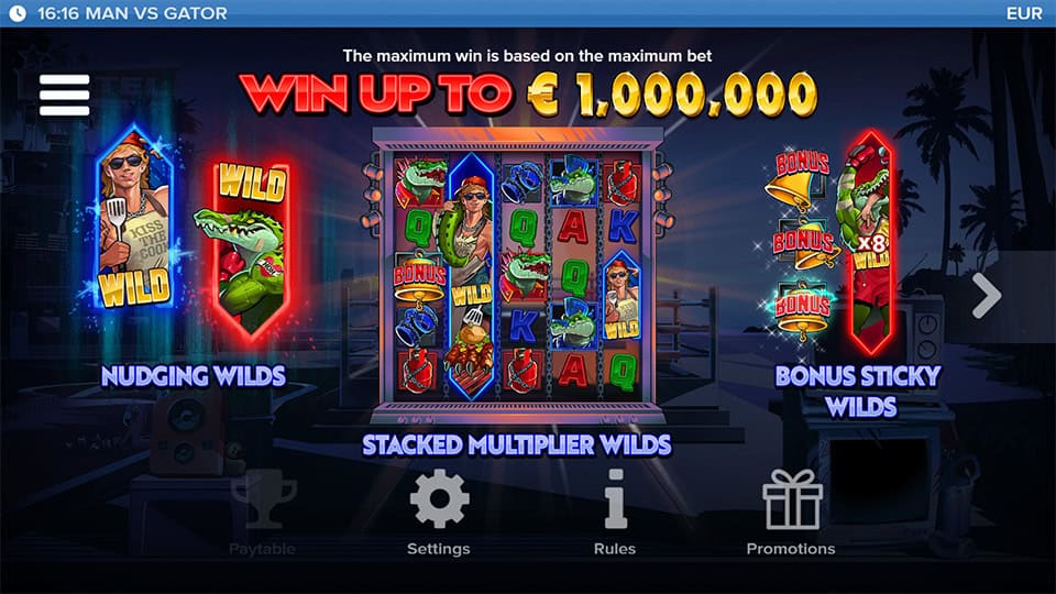 Man vs Gator slot features