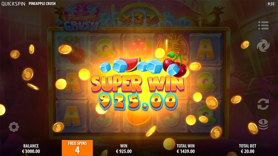 Pineapple Crush slot big win