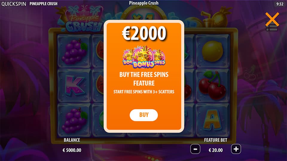 Pineapple Crush slot bonus buy