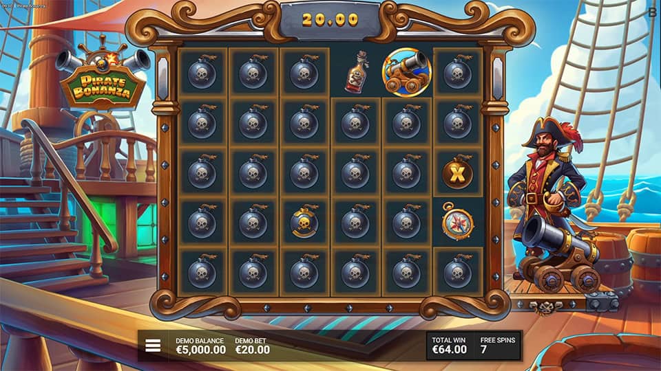 Pirate Bonanza slot feature cannon