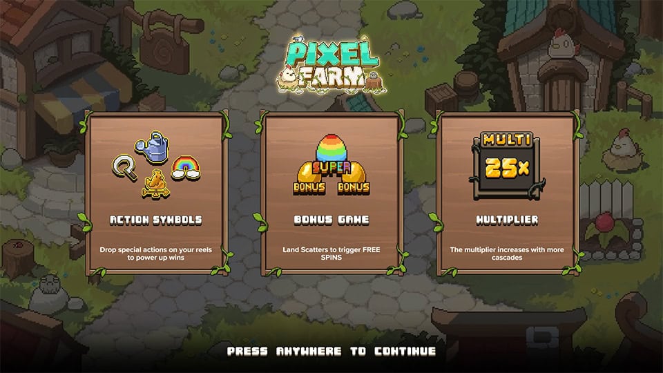 Pixel Farm slot features