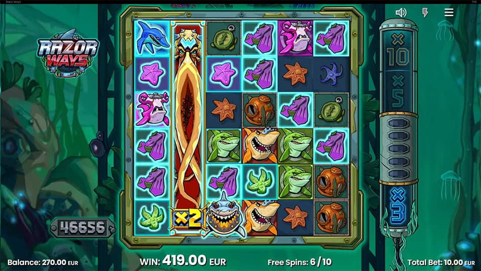 Razor Ways slot feature expanding wild multiplier