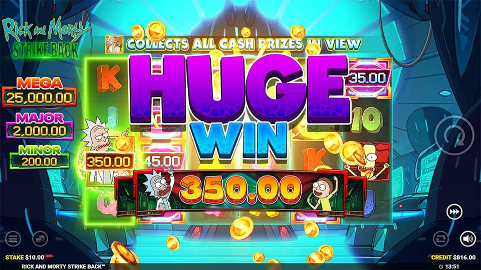 Rick and Morty Strike Back slot big win