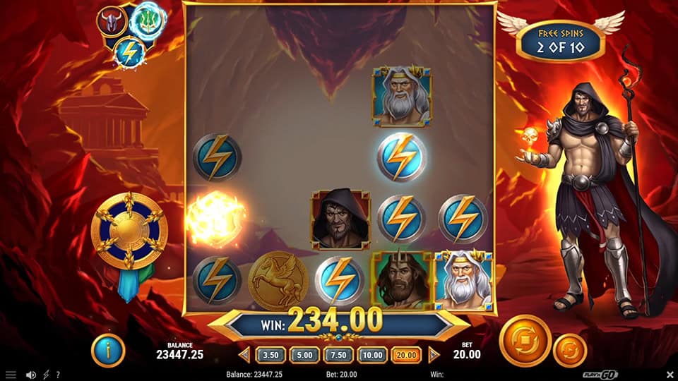 Rise of Olympus Origins slot feature hades