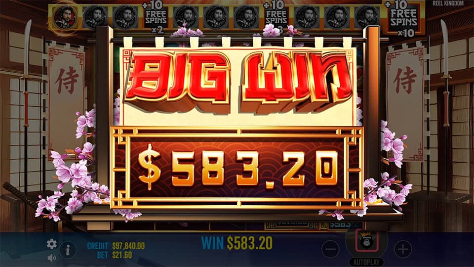 Samurai Code slot big win